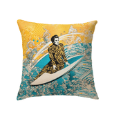 Surfing Serenity Indoor Pillow Find Peace In Coastal Beauty - Beyond T-shirts